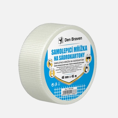 Den Braven Samolepiaca sklotextilná mriežka na sadrokartón 48 mm x 45 m biela