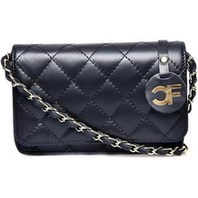 Carla Ferreri dámská kožená crossbody kabelka CF2216T Nero