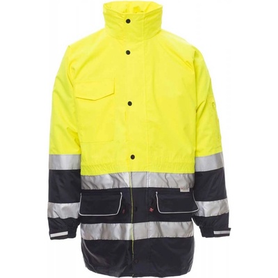 Payper SECURITY Reflexní zateplená parka 3v1 yellow/navy blue