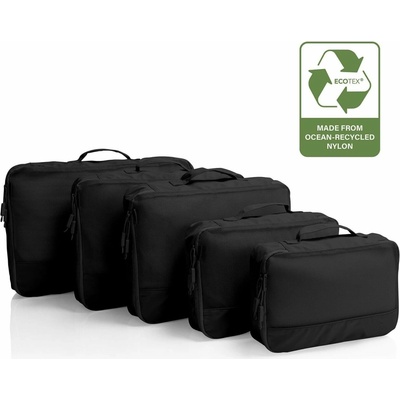 Heys Ecotex Packing Cube 5 Pc Set Black Onyx