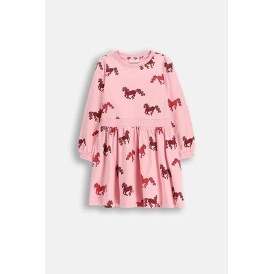 Coccodrillo mikina s dlouhým rukávem rozšířená s potiskem koní růžová