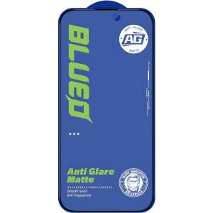 Blueo матово закалено стъкло против отблясъци за Apple iPhone 16 Pro/iPhone 17/iPhone 17 Pro - Черен KP38502