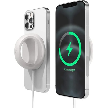 Image 1 of elago Grip Stand for MagSafe - силиконова поставка за зареждане на iPhone чрез поставяне на Apple MagSafe Charger (бял)