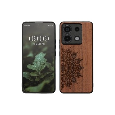 kwmobile Дървен калъф за Xiaomi Redmi Note 13 Pro 5G / Poco X6 5G - кафяв