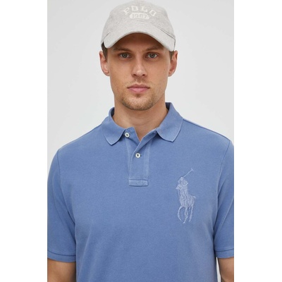 Ralph Lauren Памучна тениска с яка Polo Ralph Lauren в синьо с апликация 710936508 (710936508)