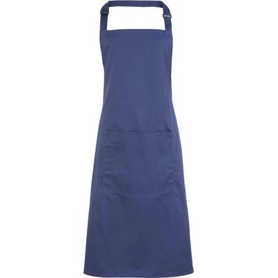 Premier Workwear Keprová pracovní zástěra s kapsou z kolekce Colours Collection modrá námořní Pantone 281C 72x86cm PW154