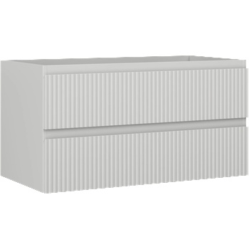 Mexen Rivel шкаф за баня под мивка 90 см, 2 чекмеджета, оребрен, сив мат - 91A20-09047-2-BFF62 (91A20-09047-2-BFF62)