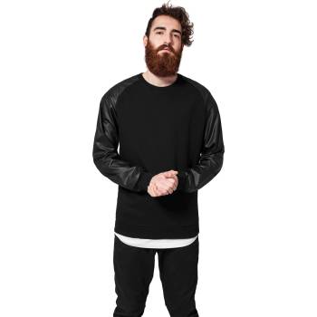 Urban Classics Мъжка блуза Urban Classics с кожени ръкави в черноUB-TB845-00017 - Черен, размер L