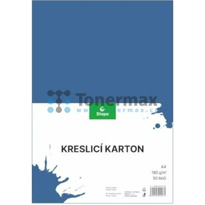 Barevný kreslicí karton A4, tmavě modrý, 180 g/m2, 50 listů