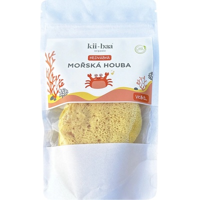 kii-baa organic hedvábná mořská houba 10-12 cm – Zboží Dáma