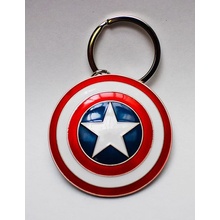 CurePink přívěsek na klíče Captain America Kapitán Amerika Štít RKR39125