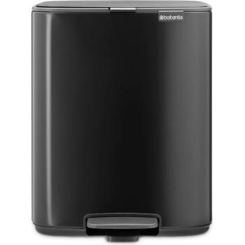 Brabantia Кошче за отпадъци с педал BO 12 л, мат черен, стомана, Brabantia (BRAB238000)