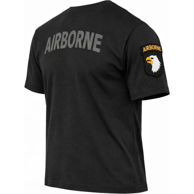 Fostex triko Airborne s nášivkou 101 divize na rukávu černé