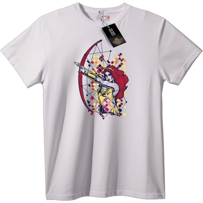 NOONEBRAND Тениска Стрелба с Лък Геометрия - 7XL, White