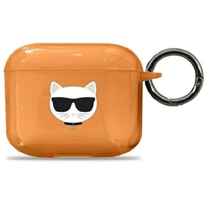 Karl Lagerfeld Кейс Karl Lagerfeld KLA3UCHFO за AirPods 3, оранжев, Choupette (3666339009304)
