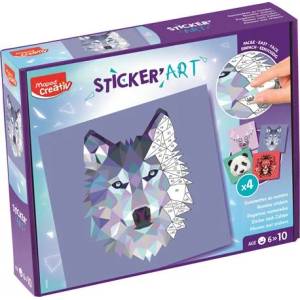 Maped Творчески комплект стикери, животни, MAPED CREATIV "Sticker Art" 907055 (907055)