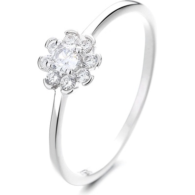 DELIS Пръстен от сребро 925, jw1339, дизайн на цвете, с родиево покритие (jw1339)