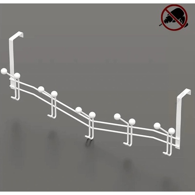 TEKNO TEL ЗАКАЧАЛКА ЗА ВРАТА tekno tel mg-086w , с 5 куки , бяло (h8688438968668)