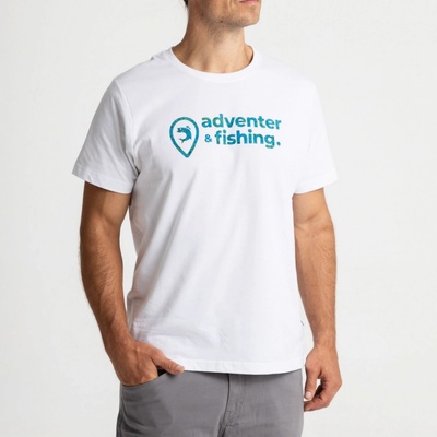 Adventer & Fishing Tričko Krátký Rukáv White & Bluefin – Zboží Dáma