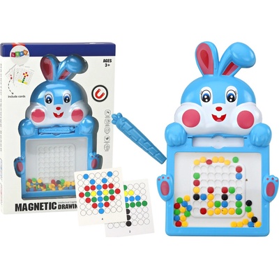 Lean Toys Magnetická tabuľa zajačik modrá