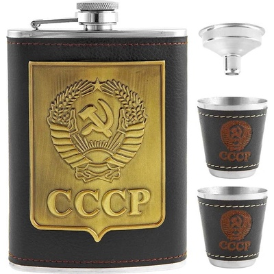Ploskačka CCCP s 2 pohárikmi