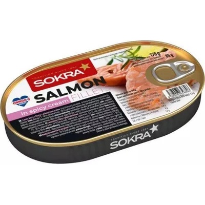 Sokra Losos filety v pikantním krému 170 g