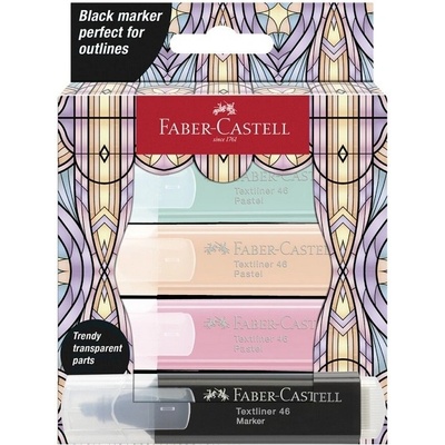 Faber Castell Textliner 1546 4 ks Glassy Pastel