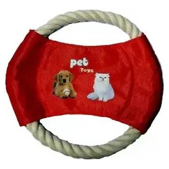 Image 1 of Играчка за куче - фризби от плат и въже (10411)