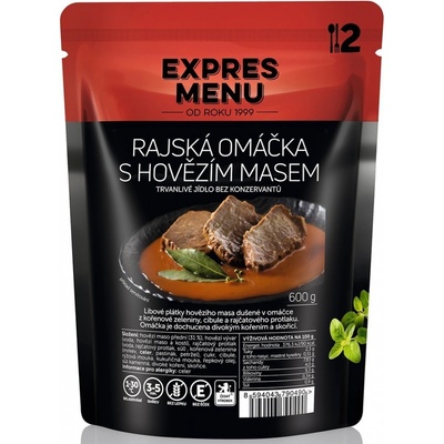 EXPRES MENU Paradajková omáčka s hovädzím mäsom 2 porcie 600 g