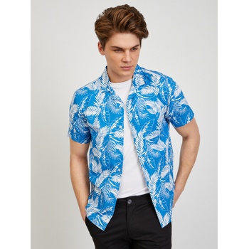 ZOOT. lab Синя мъжка шарена риза с къс ръкав ZOOT. lab Darrel ZOOT. lab | Sin | МЪЖЕ | M