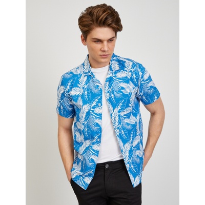 ZOOT. lab Синя мъжка шарена риза с къс ръкав ZOOT. lab Darrel ZOOT. lab | Sin | МЪЖЕ | M