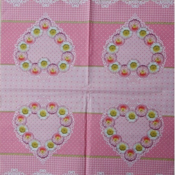 Ti flair servítky Sladké srdce 33x33cm