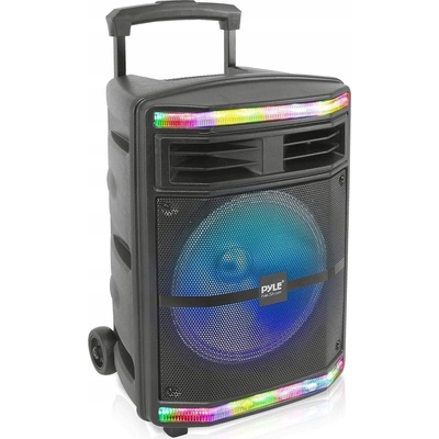 Přenosný karaoke Bluetooth reproduktor Pyle PPHP1044B černý 600 W 10palcový subwoofer