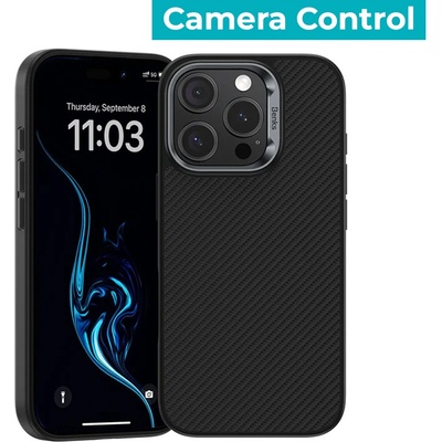 Benks Magnetic Armor Pro Camera Control Kevlar Metal Frame 600D (D065) pro iPhone 16 Pro black 139054 – Zboží Živě