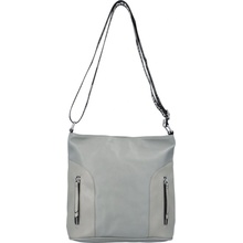 Dámská koženková crossbody taška s látkovým uchem Barnet šedá