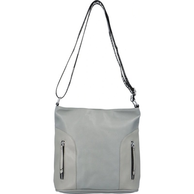 Dámská koženková crossbody taška s látkovým uchem Barnet šedá