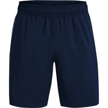 Under Armour Мъжки къси панталони Under Armour Woven Graphic Shorts Mens - Academy/White