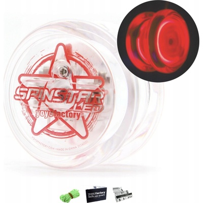 Yoyofactory yoyo Spinstar LED svítící Červená