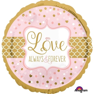 Amscan Balonek fóliový Love Always & Forever, 71 cm