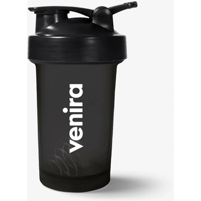 VENIRA shaker PRO s poutkem, černý, 400 ml