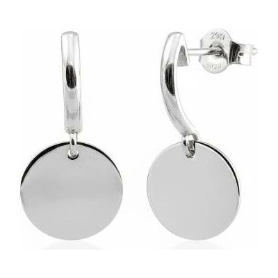 Šperky-NM Zlaté visací kruhové náušnice 1925 bílé zlato