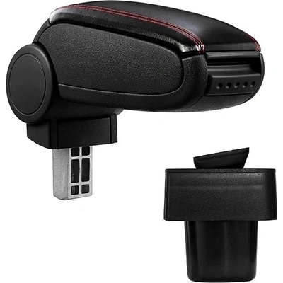 PROTEC – Lakťová opierka, Suzuki Swift, syntetická koža, čierna, červené prešívanie 2005 - 2010 Typ MZ/EZ