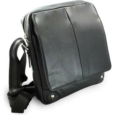 Čierne veľké kožené pánske crossbody Iker