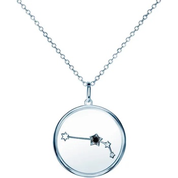 Image 1 of SAVICKI Зодиакална колие savicki. Овен: сребърен. черен диамант