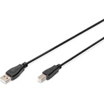 ASSMANN AK-300102-018-S High Speed 2.0 USB тип B - USB тип A CCA неекраниран черен кабел 1, 8 м