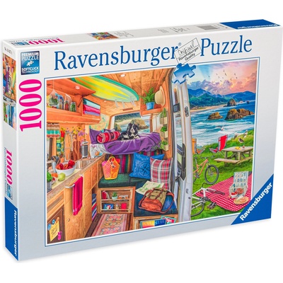 Ravensburger Пъзел Ravensburger от 1000 части - Къмпинг гледка (16457)