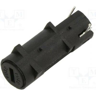BULGIN FX0461 Zásuvka; na panel; 5x20mm; -20÷85°C; UL94V-0; černá; 250V