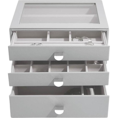 Stackers Ковчеже за бижута Stackers с 3 чекмеджета cлassic каменносиво (75888)
