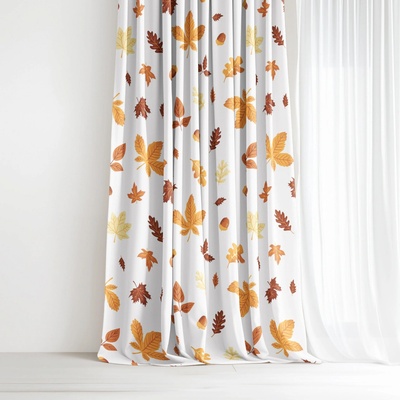 Goldea bavlněný závěs - podzimní listí 140x150 cm – Zboží Dáma