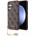 GUESS PU 4G Charms Collection Leather Hard Case - дизайнерски кожен кейс за Samsung Galaxy S24 (кафяв)